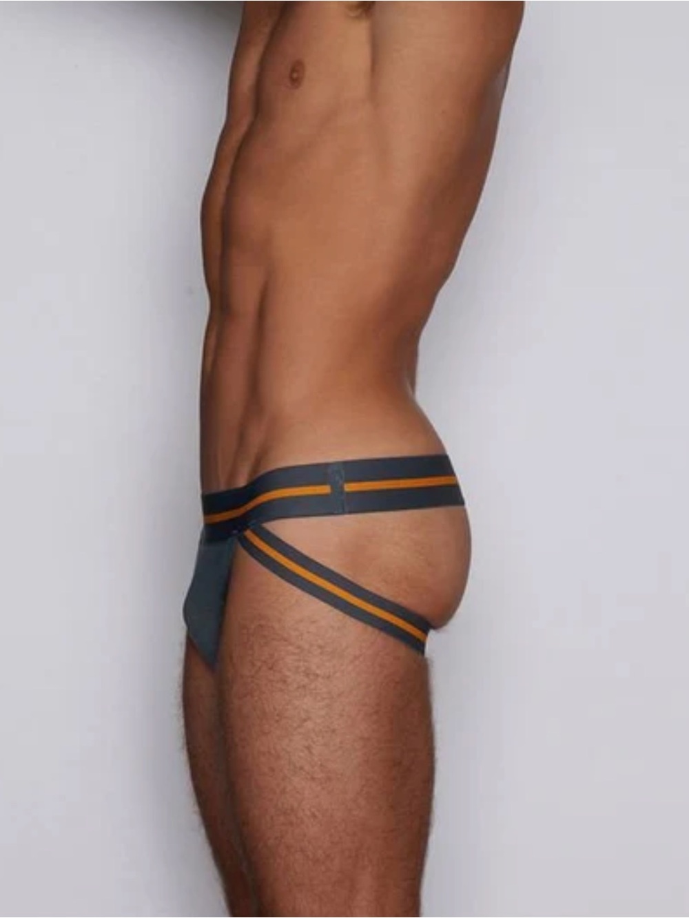 C-IN2 Men's Charcoal Jock with Orange Stripe Trim - Picture 3 of 6